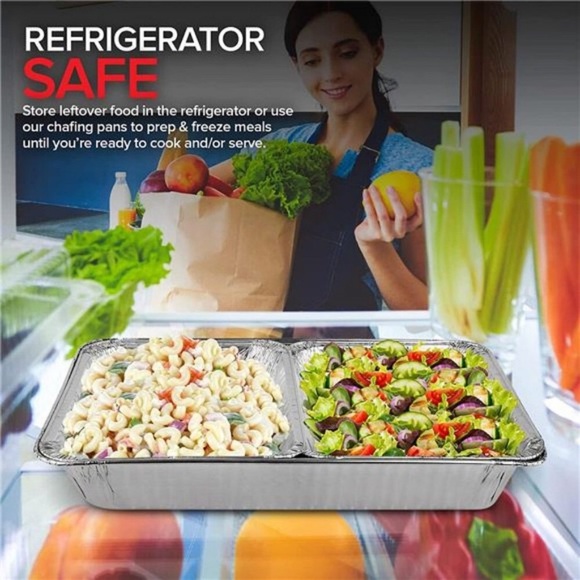 Chafing Dish Buffet Set Disposable - 21 x 13 (5 Pack) 9 x 13 (10 Pack) Aluminum - Picture 6 of 7